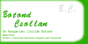 botond csollan business card