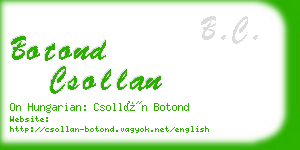 botond csollan business card